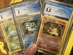 1999 Pokemon Base Set Unlimited "Big Three" Charizard, Blastoise Venusaur CGC - Image 4