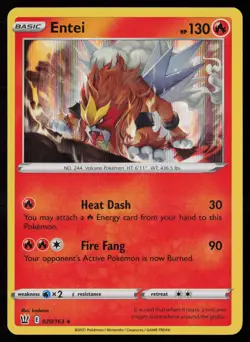 Entei 020/163 Pokemon TCG SWSH05: Battle Styles Holo - Image 1