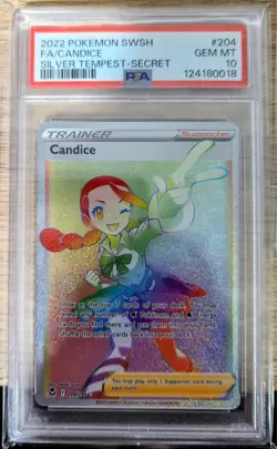 Pokemon Lot: PSA 10 Candice Secret, PSA 9 Boss Orders, Gold Poffin + 8 NM Hits - Image 1