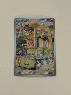 Litten Rare Holo Pokemon TCG SV05 Temporal Forces Illustration 167 VERY SHARP - Image 1