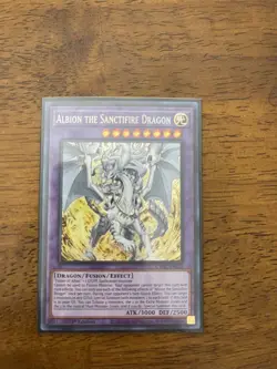 Yugioh Albion The Sanctifire Dragon CYAC-EN035 Secret Rare 1st Edition NM! - Image 2