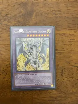 Yugioh Albion The Sanctifire Dragon CYAC-EN035 Secret Rare 1st Edition NM! - Image 3