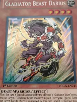 Yu-Gi-Oh TCG Gladiator Beast Darius 1st Edition (LCGX-EN244) - Image 3