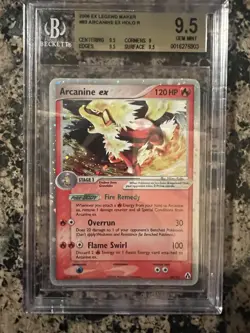 Arcanine EX 83/92 Legend Maker Holo BGS 9.5 PSA 10 - Image 1