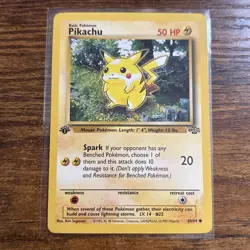 Pokemon TCG Pikachu 60/64 Jungle 1st Edition MP/LP - Image 1
