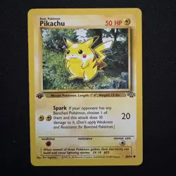 Pikachu 60/64 Jungle Set Vintage 1st edition 1999 Pokemon Card MP - Image 1