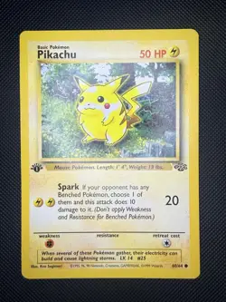 Pokemon TCG Pikachu 60/64 1st Edition Jungle - English (MP) WOTC Vintage - Image 1