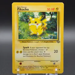 Pikachu 60/64 Pokemon TCG Jungle Unlimited WOTC Vintage Card English 1999 MP - Image 1