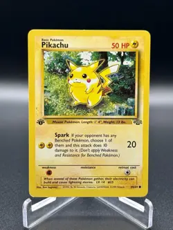 Pokemon TCG Pikachu 1st Edition Jungle 60/64 MP/LP Vintage WOTC Fast Shipping - Image 1
