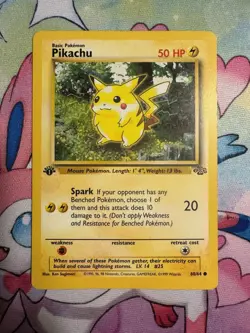 Pokemon TCG: 1999 Pikachu Pokemon Jungle 1st Edition #60/64 MP - Image 4