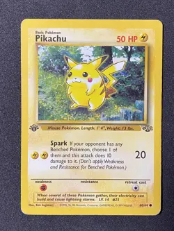 Pikachu Jungle 1st Edition 60/64 WOTC MP-HP Pokemon TCG - Image 1