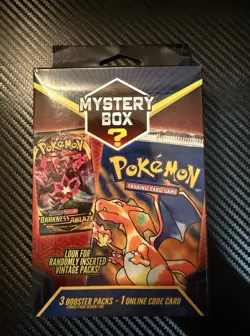 Pokemon Mystery Hanger Box Walmart 3 Booster Packs Vintage Packs Seeded 1:10 728192536908 - Image 1