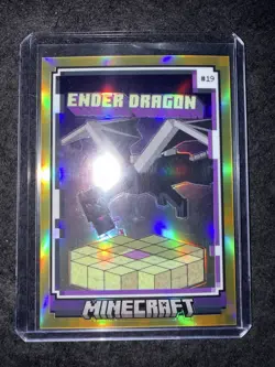 2024 Panini Minecraft Ender Dragon #19 Gold /49 Prizm Optichrome - Image 1