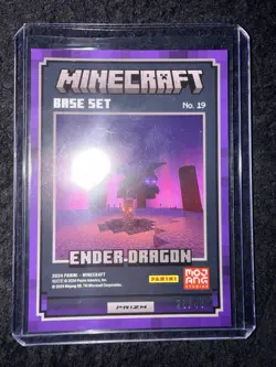 2024 Panini Minecraft Ender Dragon #19 Gold /49 Prizm Optichrome - Image 2