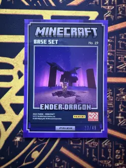 2024 Panini Minecraft Ender Dragon #19 Gold /49 Prizm Optichrome - Image 4