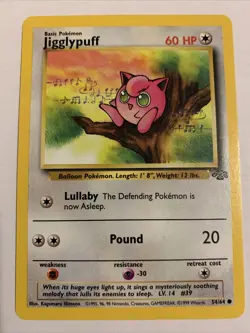 Jigglypuff - 54/64 Jungle Set - Common Pokemon Card - Vintage WotC - NM/MINT - Image 1