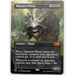 Massacre Wurm Borderless Alternate Art, 2021 Core Set (M21) #316 NM MTG - Image 1