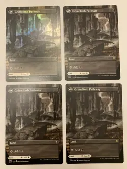 MTG Magic ZNR Zendikar Rising Borderless Rare BRIGHTCLIMB PATHWAY x4 - 1 is FOIL - Image 2