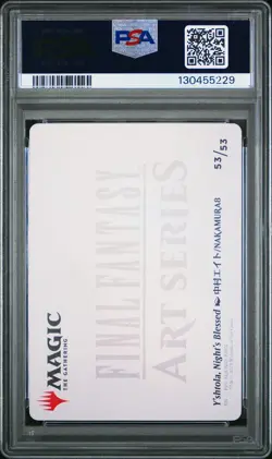 2025 MTG FINAL FANTASY ART SER GOLD STAMPED #53 Y'SHTOLA, NIGHT'S BLESSED PSA 10 - Image 2