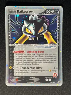 Rocket's Raikou ex 108/107 Pokemon Ex Deoxys -Secret Rare Holo-NM - Image 2