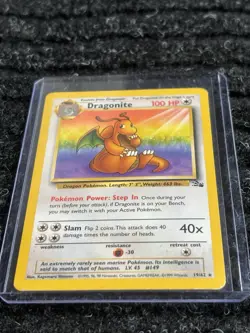 DRAGONITE 19/62 UNLIMITED FOSSIL SET POKEMON TCG NON-HOLO RARE - Image 3