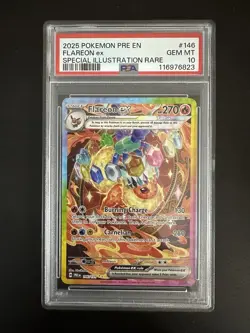 2025 Pokemon Flareon ex #146 Special Illustration Rare - PSA 10 Gem Mint - Image 1