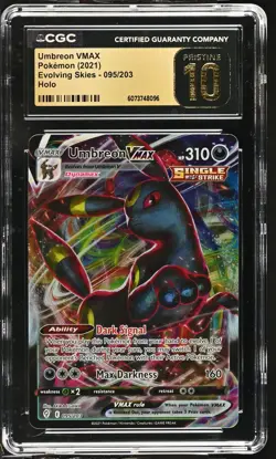 UMBREON VMAX Evolving Skies Holo Rare #095 CGC Pristine 10 Pokemon - Image 1