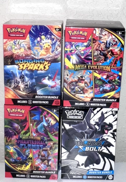 Pokemon Booster Bundle Lot Black Bolt, Mega Evolution, Phantasmal, Surging New - Image 5