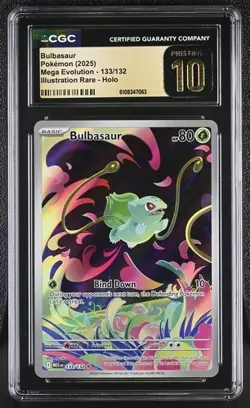 Bulbasaur *CGC PRISTINE 10* Illustration Rare *Mega Evolution* #133 * Pokemon - Image 1