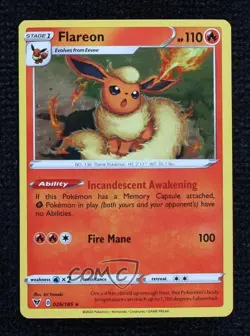Flareon (Blister Cosmos Holo) Holo Pokemon Sword & Shield Vivid Voltage #026 - Image 1