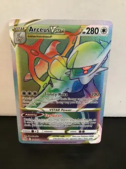 Arceus VSTAR 176/172 Pokemon Brilliant Stars Holo Rainbow Secret Rare Full Art - Image 1