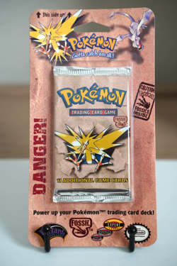 34.37g Pokemon Fossil Booster Blister Pack Zapdos Artwork 1999 WOTC Sealed - Image 2