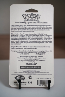 34.37g Pokemon Fossil Booster Blister Pack Zapdos Artwork 1999 WOTC Sealed - Image 3