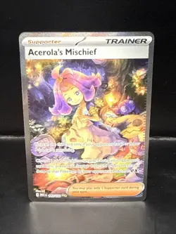 Pokemon Acerola's Mischief 183/132 Mega Evolution Full Art Holo Trainer Rare A - Image 1
