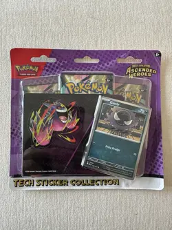 Pokemon TCG Gastly Tech Sticker Collection. Ascended Heroes 3 Pack Blister Pack - Image 1