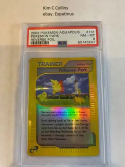 2003 WOTC Aquapolis Pokemon Park Reverse Holo #131 PSA 8 NM - Mint - Image 1