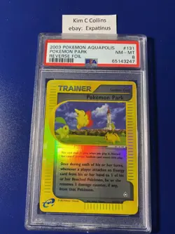 2003 WOTC Aquapolis Pokemon Park Reverse Holo #131 PSA 8 NM - Mint - Image 2