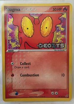 2005 Pokemon EX Deoxys Slugma-Reverse Foil #74/107 - Image 1