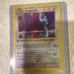 Pokemon TCG Dragonair Base Set Shadowless 1st Edition Rare 80HP English 18/102 - Image 1