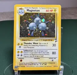 Pokemon TCG - Magneton 9/130 Holo Rare -Base Set 2 - HP - Image 1