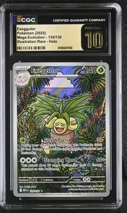 Exeggutor *CGC PRISTINE 10* Illustration Rare *Mega Evolution* #135 * Pokemon - Image 1
