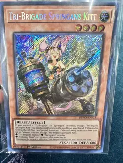 Yugioh! Tri-Brigade Spring and Kitt. BPRO-EN025 Secret Rare NM - Image 1