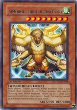 Moderately Played, English Yu Gi Oh Simorgh, Bird of Ancestry - LODT-EN039 - Rar - Image 1