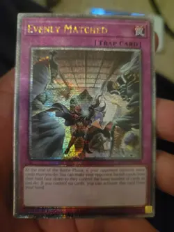x 3 Evenly Matched - Quarter Century Secret Rare - RA01-EN074 - 1st Edition NM - Image 3