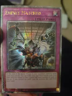x 3 Evenly Matched - Quarter Century Secret Rare - RA01-EN074 - 1st Edition NM - Image 5