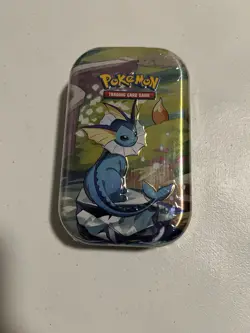 Prismatic Evolutions Mini Tin - Vaporeon Art - Sealed Brand NEW - Pokemon TCG - Image 1