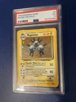 Pokemon TCG Magneton 9/102 Base Set 2 Holo PSA 5 - Image 1