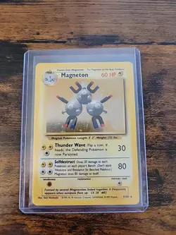 Pokemon TCG Magneton Base Set 2 9/130 Holo Rare Unlimited NM - Image 1