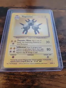 Pokemon TCG Magneton Base Set 2 9/130 Holo Rare Unlimited NM - Image 2