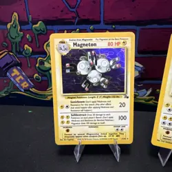 Pokemon TCG Magneton Fossil Holo Rare Card 11/62 And Base Set 2 9/130 Holo Lot - Image 2